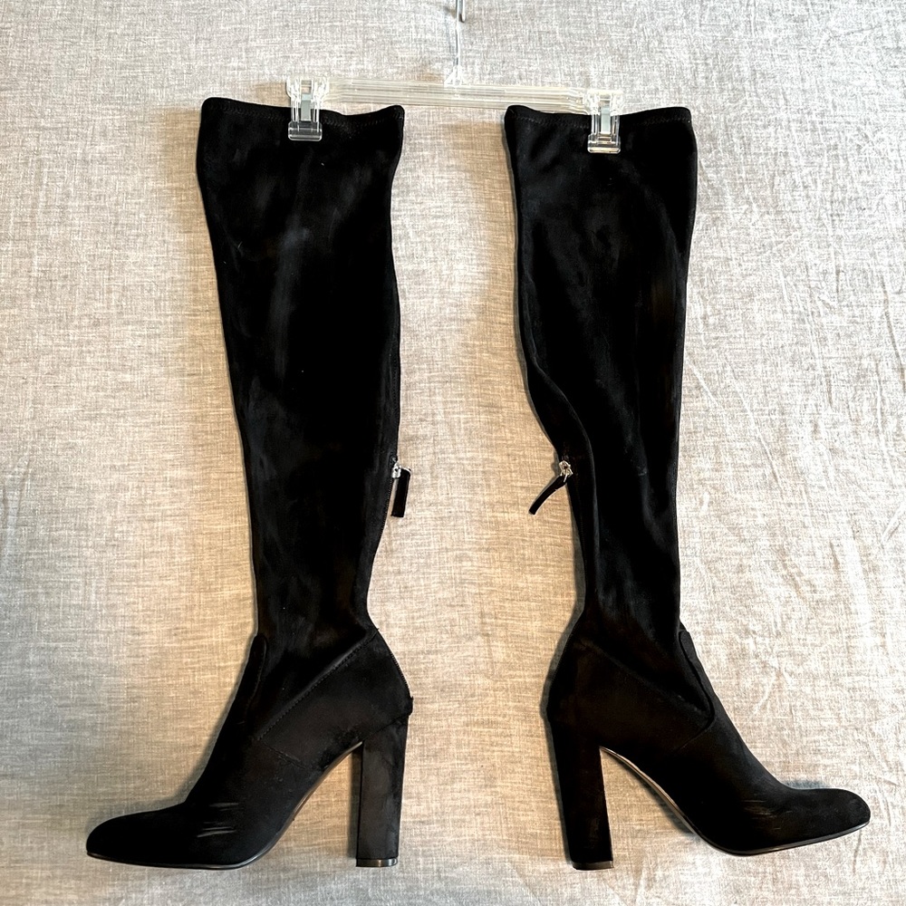 Steve Madden Classic Black Over The Knee Boots